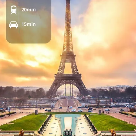 Apartment Cocoon 6p, Terrace With Eiffel Tower & Seine View