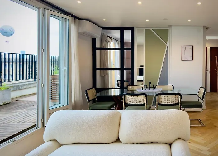Cocoon 6p, Terrace With Eiffel Tower & Seine View Lägenhet *